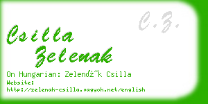 csilla zelenak business card